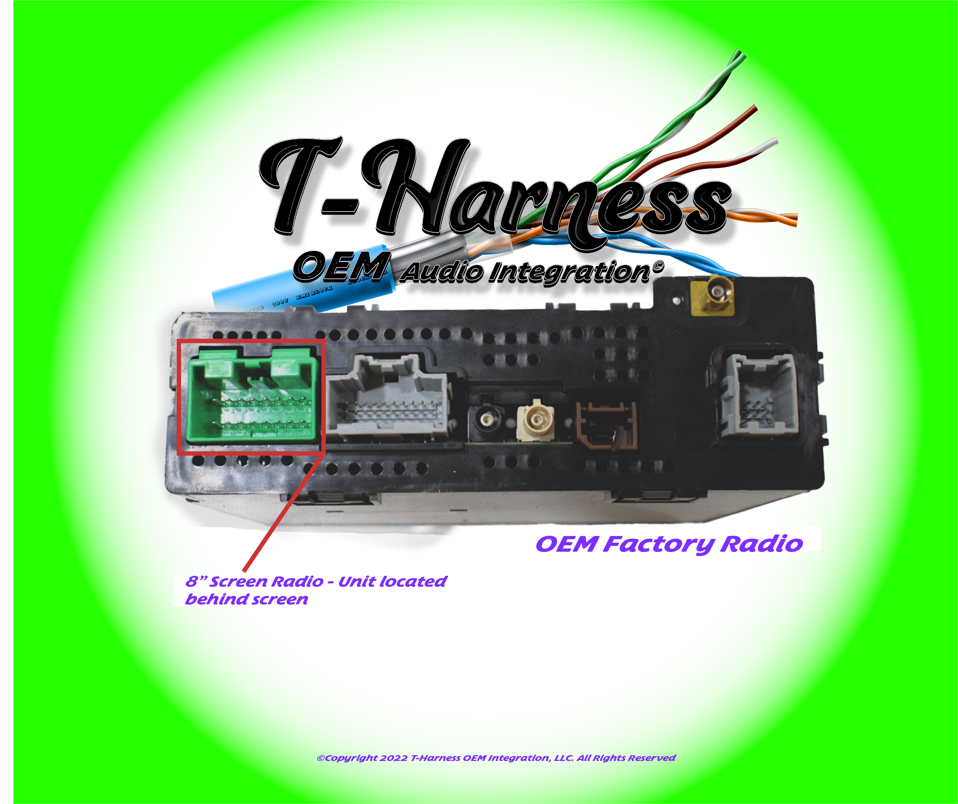 GM/GMC T-harness 2014-2018 with 8" or select 4" screen's (Without Bose) R2G